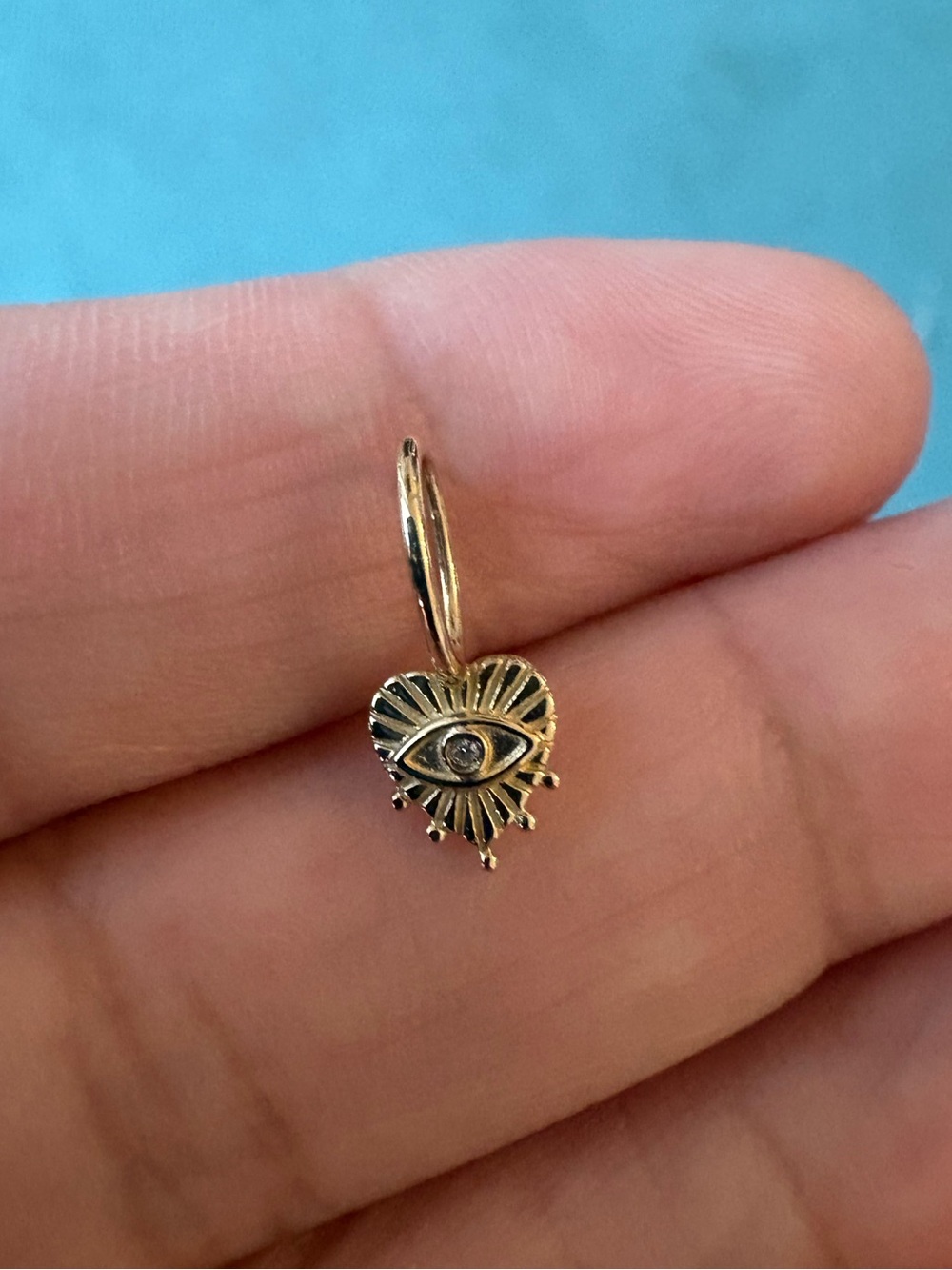 10k Solid Gold Evil Eye Charm by Melanie Auld - NWOT